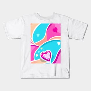 Delicious Candy Heart on Colorful Ice Cream Kids T-Shirt